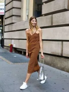 dress with sneakers outfits ideas