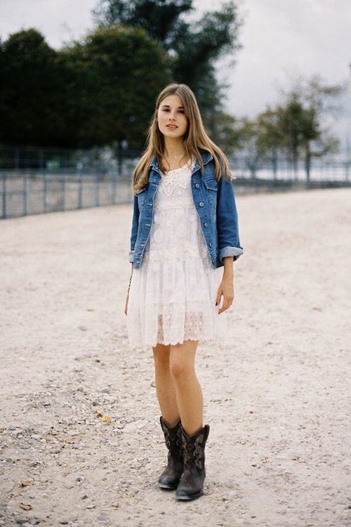 dress with cowgirl boots