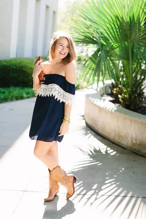 dresses to wear with cowboy boots