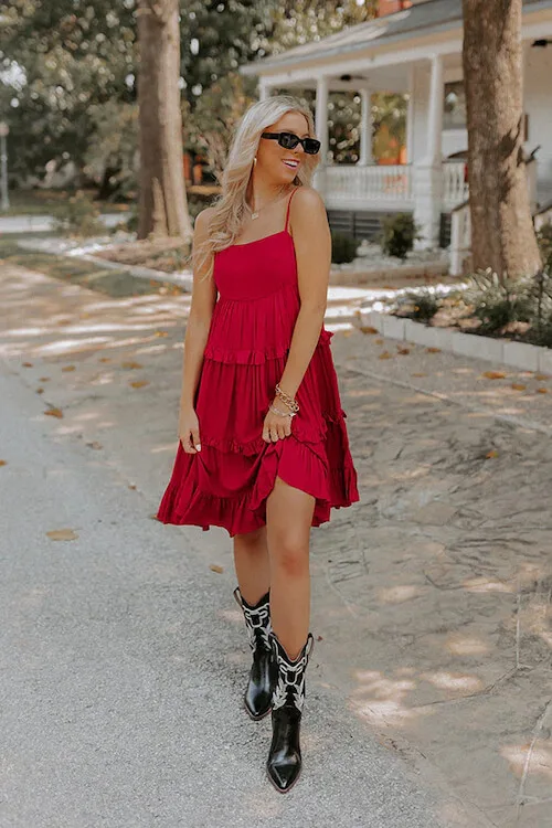 dresses to wear with cowboy boots to a wedding