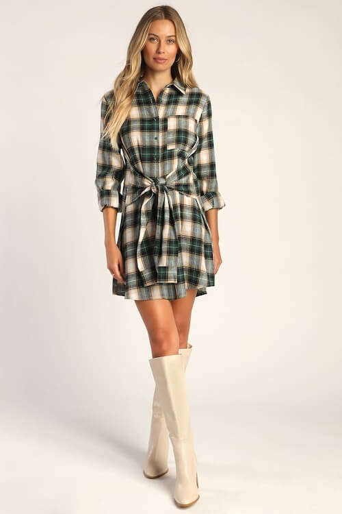 dresses to wear with knee high boots