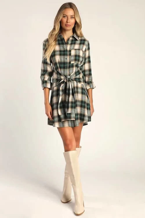 dresses to wear with knee high boots