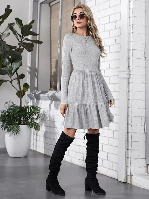 dresses to wear with thigh high boots