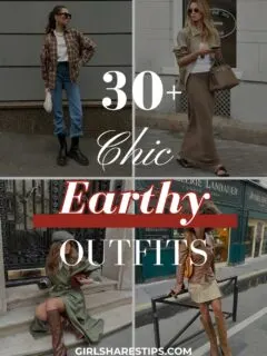 earthy outfit ideas for women collage