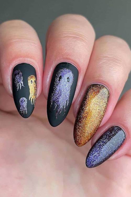 easy Halloween nails for beginners