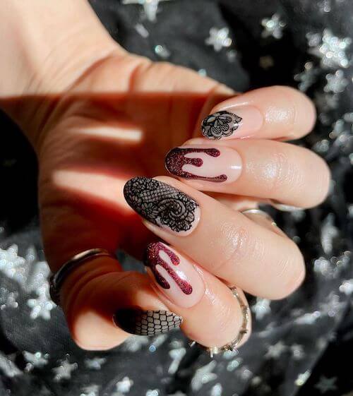 elegant Halloween nail designs