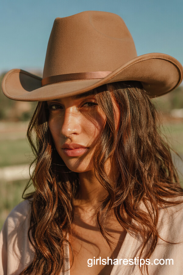 Voluminous Waves Under Cowboy Hat