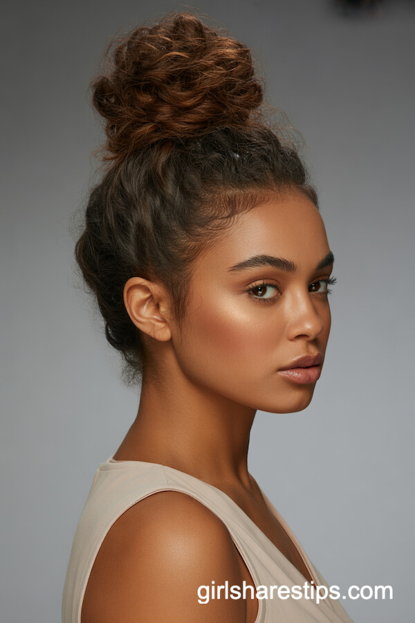 High Voluminous Top Knot Bun