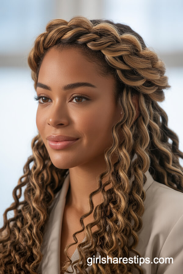 Twisted Crown Braid Hairstyle
