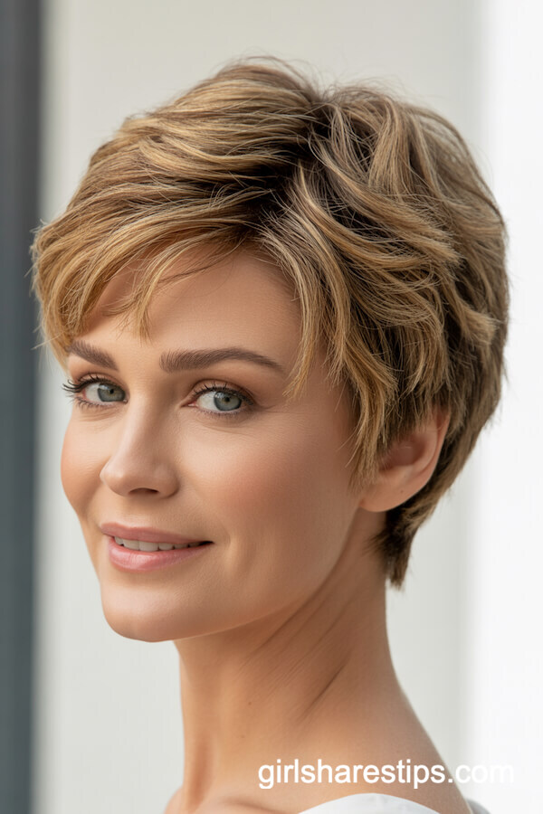 Short Textured Pixie Cut