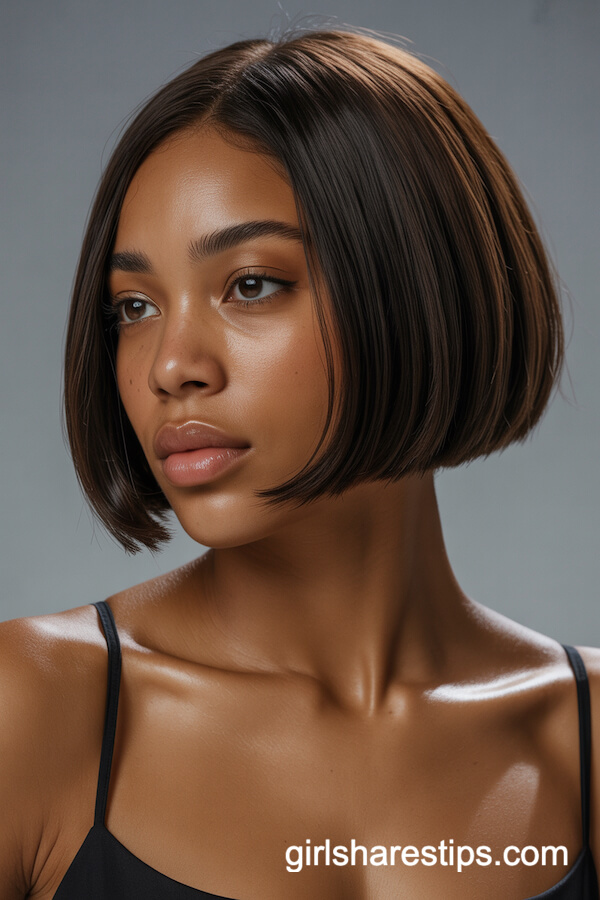 Sleek Blunt-Cut Bob