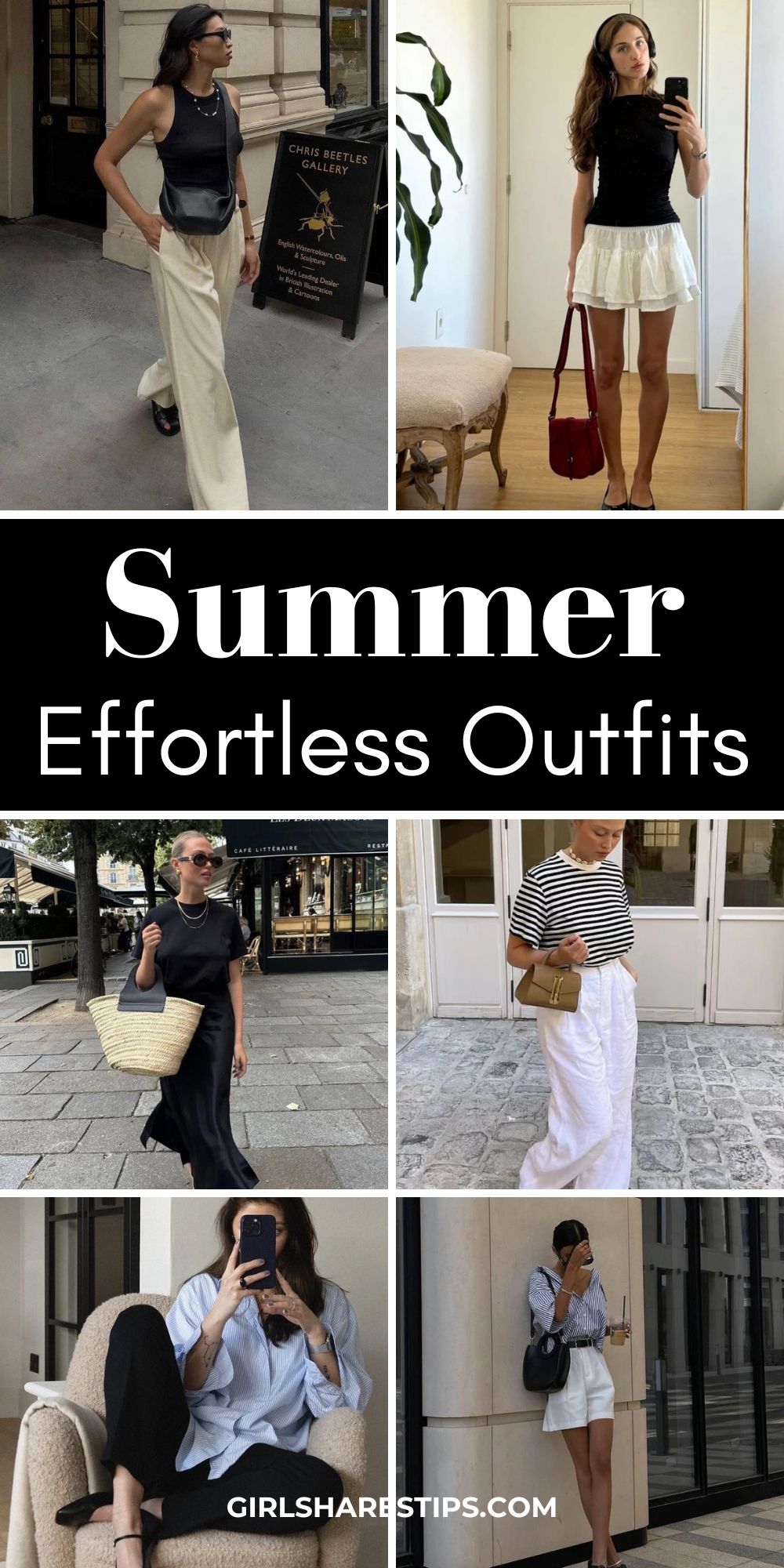 effortless summer outfits collage