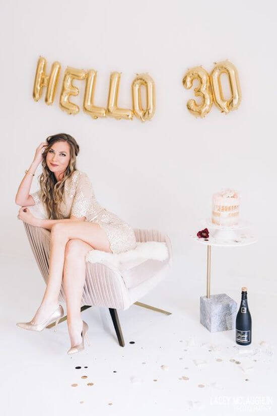 elegant birthday photoshoot ideas