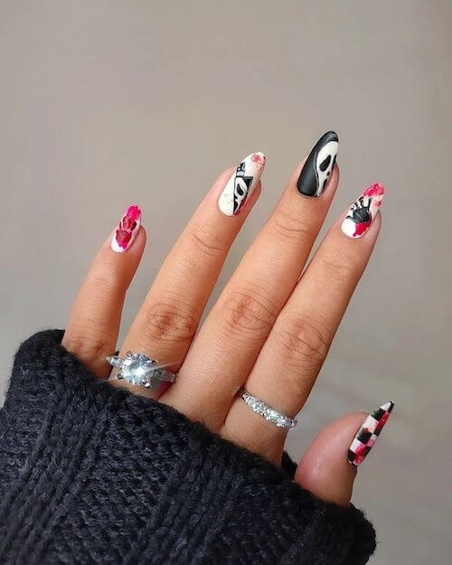 elegant Halloween nail designs