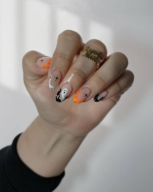 elegant Halloween nail designs