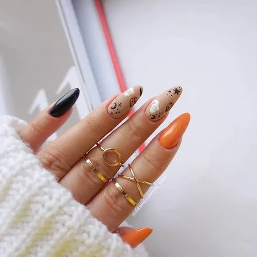 elegant Halloween nail designs