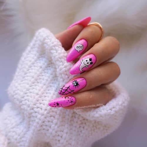 elegant Halloween nail designs