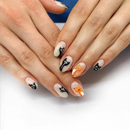 elegant Halloween nail designs