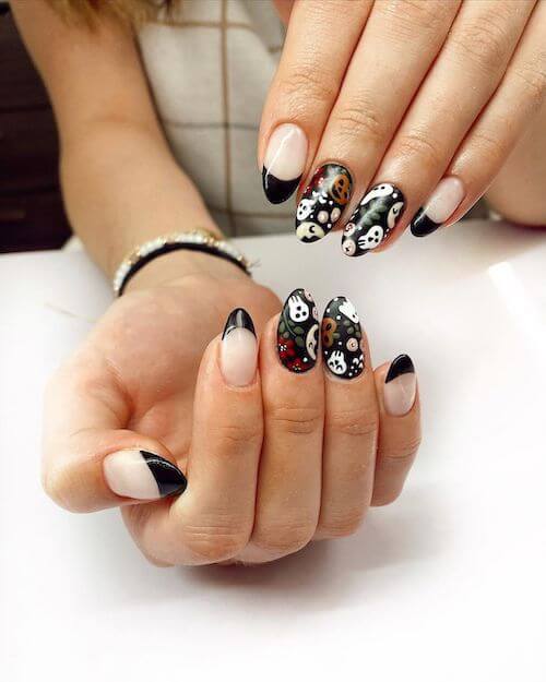 elegant Halloween nail designs