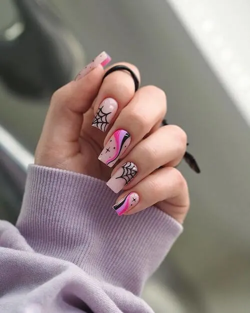 elegant Halloween nail designs