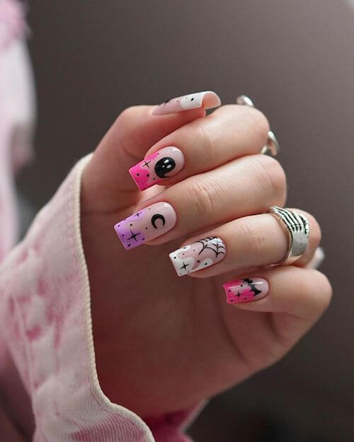 elegant Halloween nail designs