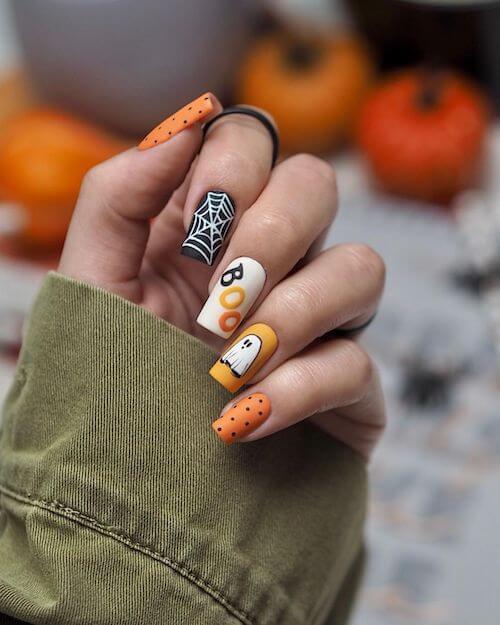 elegant Halloween nail designs