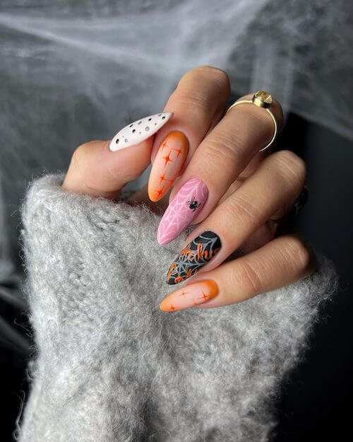 elegant Halloween nail designs