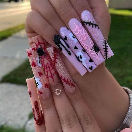 elegant Halloween nail designs