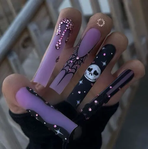 elegant Halloween nail designs