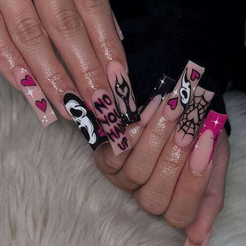 elegant Halloween nail designs