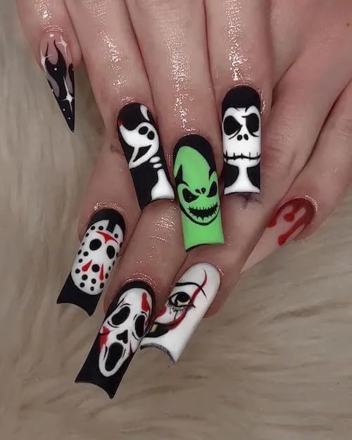 elegant Halloween nail designs