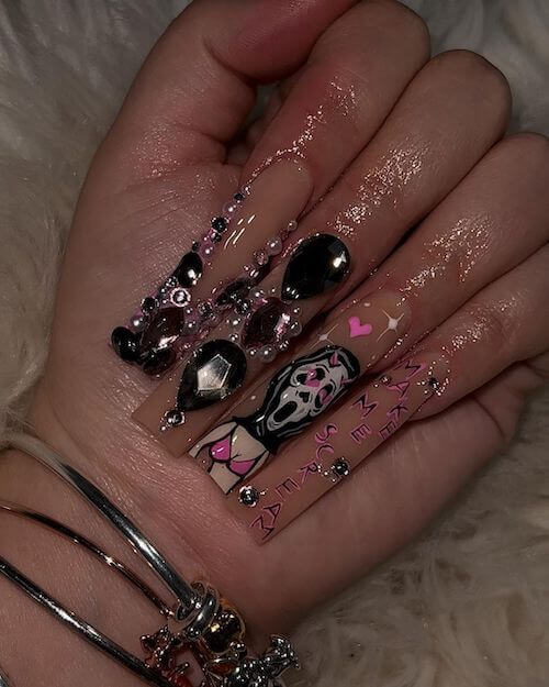 elegant Halloween nail designs