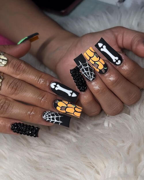 elegant Halloween nail designs