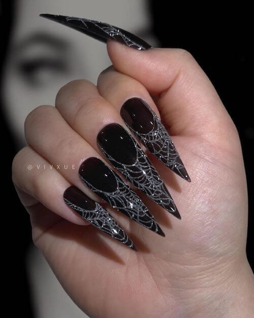 elegant Halloween nail designs