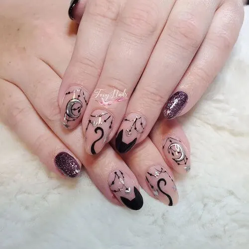 elegant Halloween nail designs