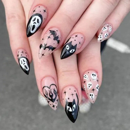 elegant Halloween nail designs