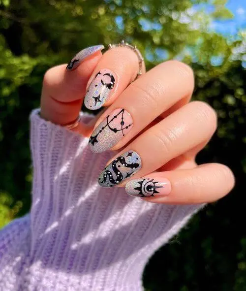 elegant Halloween nail designs