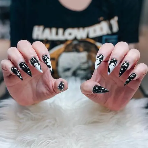 elegant Halloween nail designs