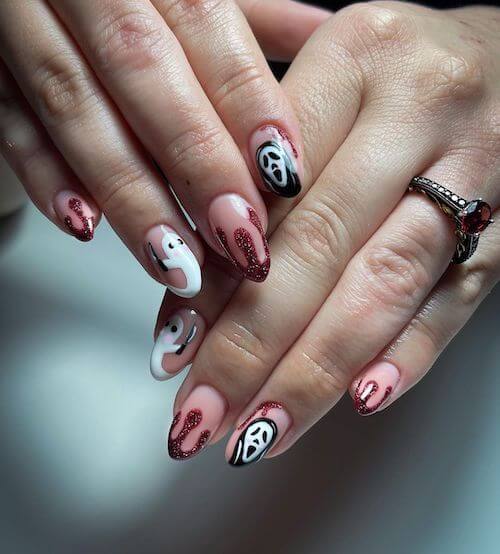 elegant Halloween nail designs