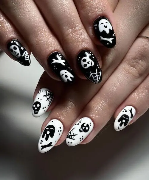 elegant Halloween nail designs