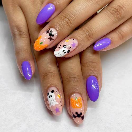 elegant Halloween nail designs