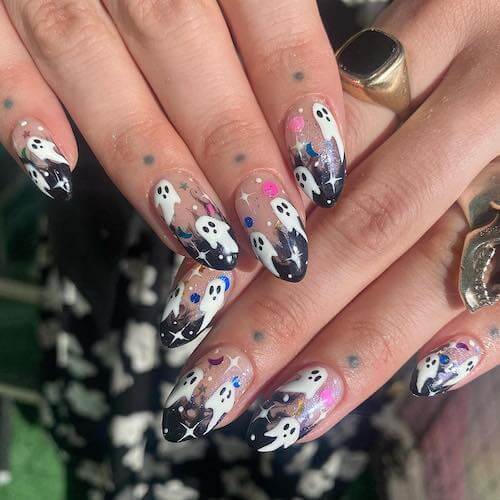 elegant Halloween nail designs