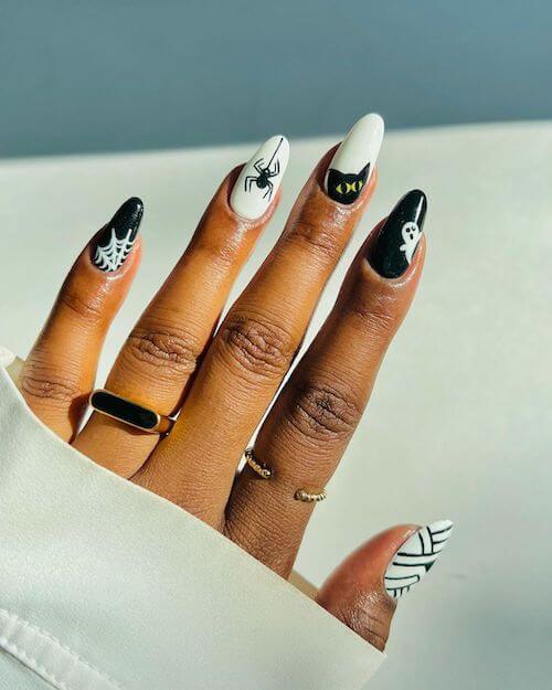 elegant Halloween nail designs