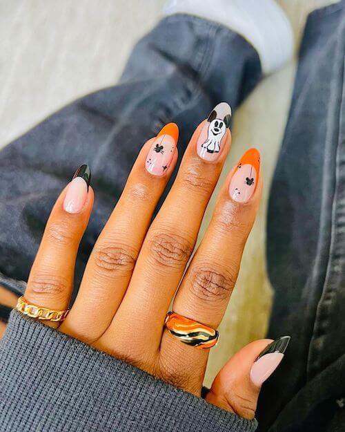 elegant Halloween nail designs