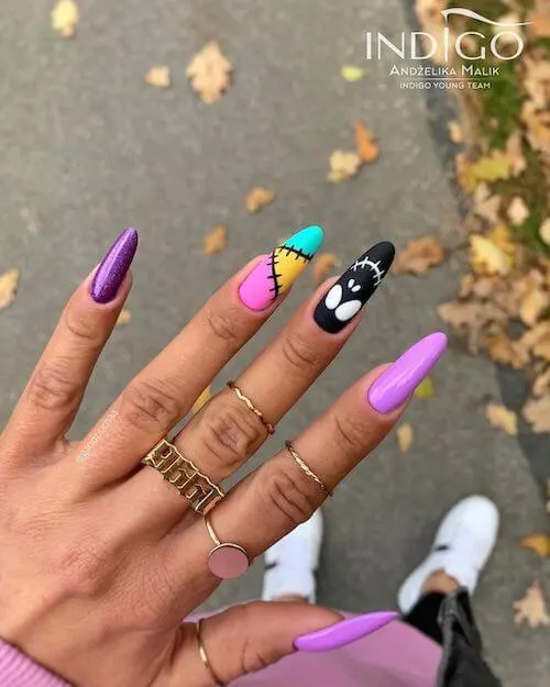 elegant Halloween nail designs