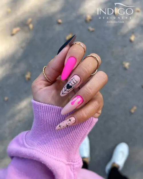 elegant Halloween nail designs