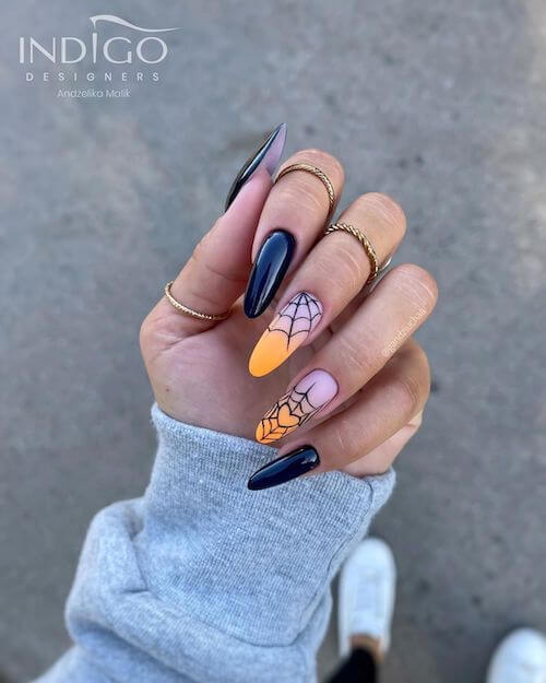 elegant Halloween nail designs