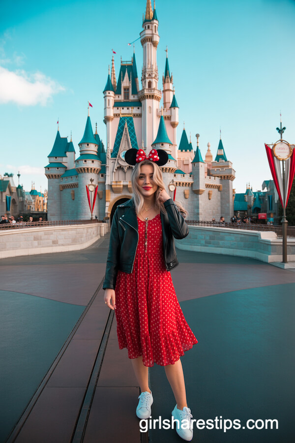 Classic Minnie Mouse-inspired Red Polka Dot Dress