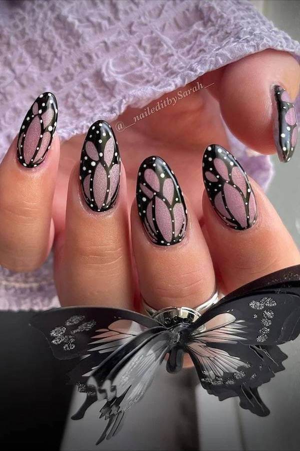 Butterfly Wing Cat Eye Nails