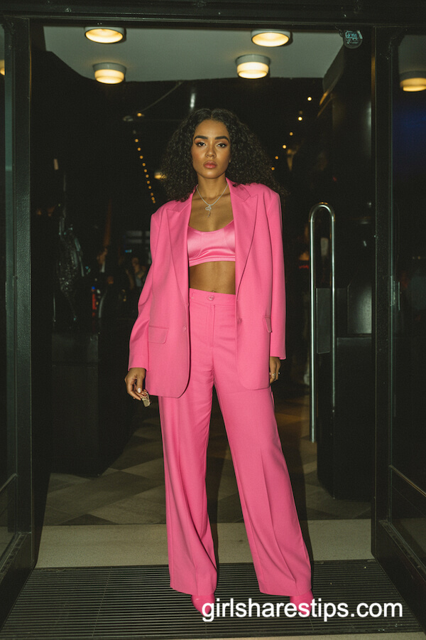 Monochrome Hot Pink Power Suit